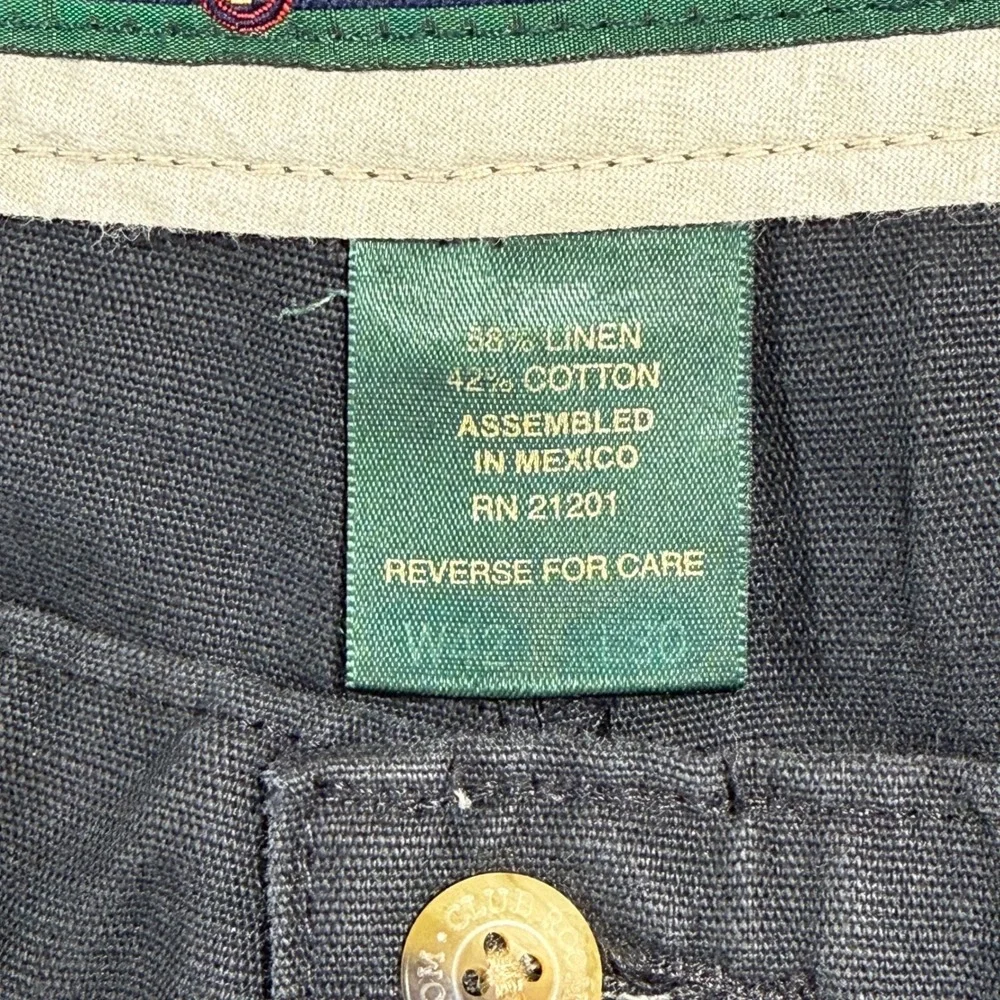Club Room Pleated‎ Linen Cotton Blend Pants Mens 42x30 Gray